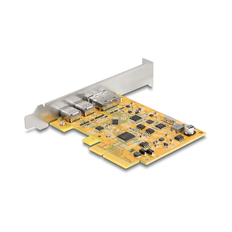 Delock PCI Express x4 Karte zu 1 x extern USB Type-C™ 10 Gbps Buchse + 1 x extern USB Type-C™ 10 Gbps (DP Alt Mode) Buchse