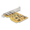 Delock PCI Express x4 Karte zu 1 x extern USB Type-C™ 10 Gbps Buchse + 1 x extern USB Type-C™ 10 Gbps (DP Alt Mode) Buchse