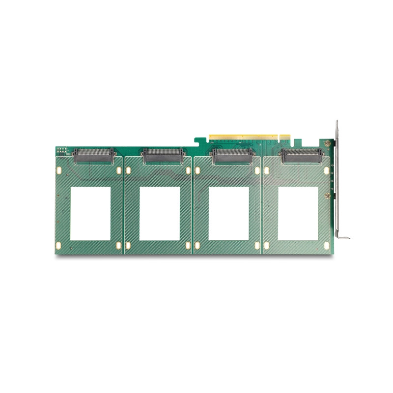 Delock PCI Express 4.0 x16 Karte zu 4 x intern U.2 NVMe SFF-8639 - Bifurcation (LxB: 288 x 122 mm)