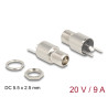 Delock Steckverbinder DC 5,5 x 2,5 mm Buchse zum Einbau Lötversion - rund 20 V / 9 A