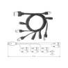 Delock Kabel Mini-Fit 4,2 mm 10 Pin Stecker zu 4 x DC 5,5 x 2,5 mm Buchse und 4 x Mini-Fit 4,2 mm 2 Pin Stecker schwarz