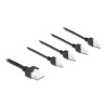 Delock Kabel Mini-Fit 4,2 mm 10 Pin Stecker zu 4 x DC 5,5 x 2,5 mm Buchse und 4 x Mini-Fit 4,2 mm 2 Pin Stecker schwarz