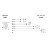 Delock Kabel Mini-Fit 4,2 mm 10 Pin Stecker zu 4 x DC 5,5 x 2,5 mm Buchse und 4 x Mini-Fit 4,2 mm 2 Pin Stecker schwarz