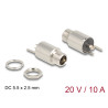 Delock Steckverbinder DC 5,5 x 2,5 mm Buchse zum Einbau Lötversion - rund 20 V / 10 A