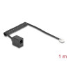 Delock Telefonkabel / Spiralkabel RJ11 Stecker zu RJ11 Buchse schwarz 1 m
