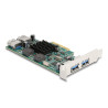 Delock PCI Express x4 Karte zu 2 x extern USB 5 Gbps Typ-A + 2 x intern USB 5 Gbps Typ-A Dual Channel - Low Profile Formfaktor