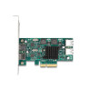 Delock PCI Express x4 Karte zu 2 x extern USB 5 Gbps Typ-A + 2 x intern USB 5 Gbps Typ-A Dual Channel - Low Profile Formfaktor