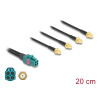 Delock Kabel Mini FAKRA Z Buchse quad zu 4 x SMA Buchse