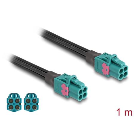 Delock Kabel Mini FAKRA Z Buchse quad zu Mini FAKRA Z Buchse quad
