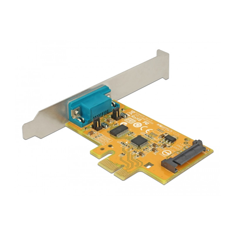 Delock PCI Express x1 Karte zu 1 x Seriell mit Spannungsversorgung ESD Schutz