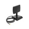 Delock WLAN WiFi 6 Antenne RP-SMA Stecker 4 - 6 dBi direktional mit magnetischem Standfuß mit Kippgelenk