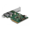 Delock PCI Express x4 Karte zu 2 x extern USB 3.2 Gen 2 Typ-A Buchse