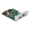 Delock PCI Express x4 Karte zu 1 x extern USB Type-C™ Buchse + 1 x extern USB Typ-A Buchse SuperSpeed USB 10 Gbps