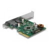 Delock PCI Express x4 Karte zu 1 x extern USB Type-C™ Buchse + 1 x extern USB Typ-A Buchse SuperSpeed USB 10 Gbps