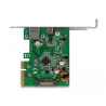 Delock PCI Express x4 Karte zu 1 x extern USB Type-C™ Buchse + 1 x extern USB Typ-A Buchse SuperSpeed USB 10 Gbps