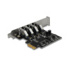 Delock USB 5 Gbps PCI Express x1 Karte mit 4 x externen Typ-A Buchsen