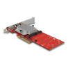 Delock PCI Express x8 Karte zu 2 x intern NVMe M.2 Key M - Low Profile Formfaktor