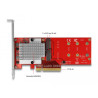 Delock PCI Express x8 Karte zu 2 x intern NVMe M.2 Key M - Low Profile Formfaktor