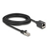 Delock Netzwerk Verlängerungskabel RJ45 Stecker zu RJ45 Buchse Cat.6A S/FTP 3 m schwarz