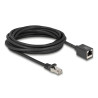 Delock Netzwerk Verlängerungskabel RJ45 Stecker zu RJ45 Buchse Cat.6A S/FTP 5 m schwarz