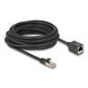 Delock Netzwerk Verlängerungskabel RJ45 Stecker zu RJ45 Buchse Cat.6A S/FTP 7,5 m schwarz