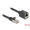 Delock Netzwerk Verlängerungskabel RJ45 Stecker zu RJ45 Buchse Cat.6A S/FTP 10 m schwarz