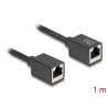 Delock Netzwerk Verlängerungskabel Kupplung RJ45 Buchse zu RJ45 Buchse Cat.6A S/FTP 1 m schwarz