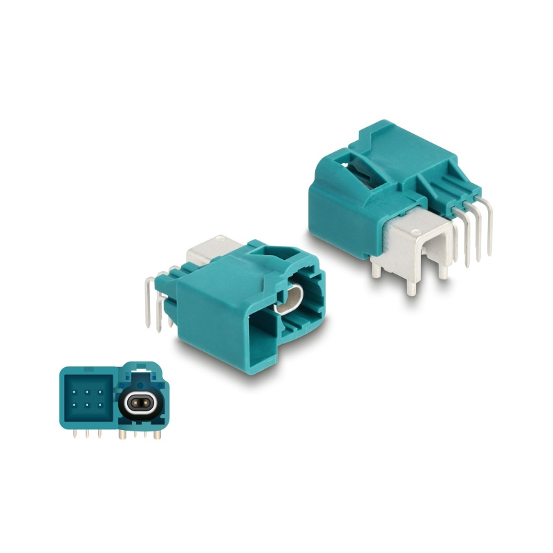 Delock Easy HighspeedData single + Powerpin Stecker gewinkelt für PCB