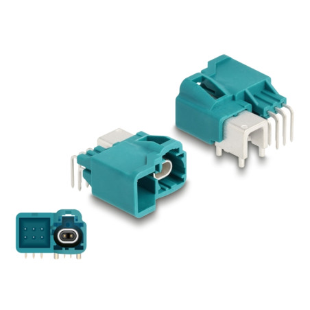 Delock Easy HighspeedData single + Powerpin Stecker gewinkelt für PCB