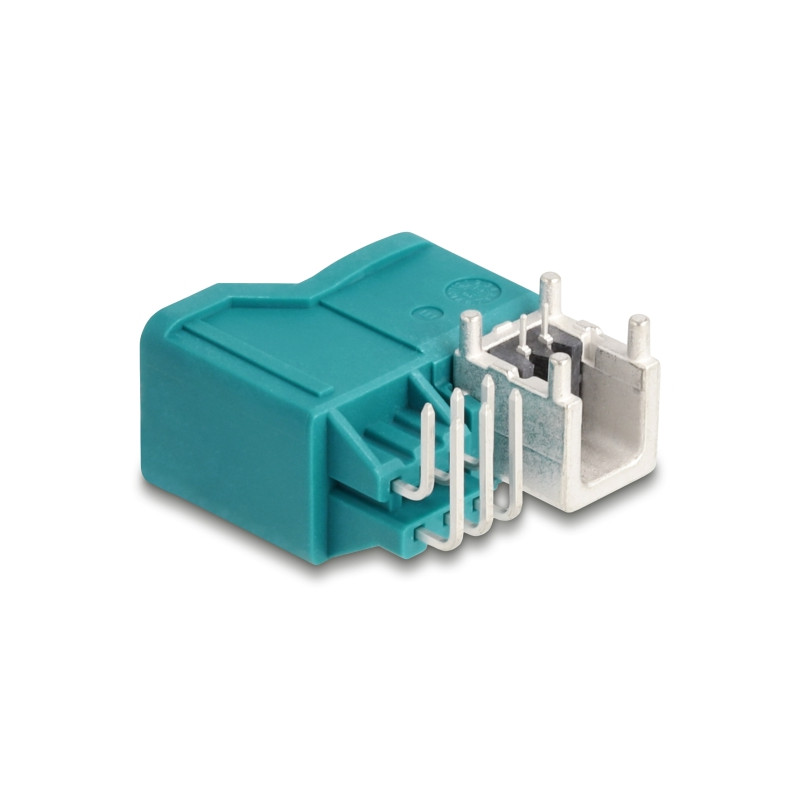 Delock Easy HighspeedData single + Powerpin Stecker gewinkelt für PCB