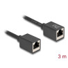 Delock Netzwerk Verlängerungskabel Kupplung RJ45 Buchse zu RJ45 Buchse Cat.6A S/FTP 3 m schwarz