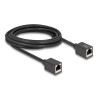 Delock Netzwerk Verlängerungskabel Kupplung RJ45 Buchse zu RJ45 Buchse Cat.6A S/FTP 3 m schwarz