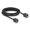 Delock Netzwerk Verlängerungskabel Kupplung RJ45 Buchse zu RJ45 Buchse Cat.6A S/FTP 5 m schwarz