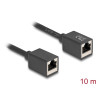 Delock Netzwerk Verlängerungskabel RJ45 Kupplung Buchse zu RJ45 Buchse Cat.6A S/FTP 10 m schwarz