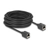 Delock Netzwerk Verlängerungskabel RJ45 Kupplung Buchse zu RJ45 Buchse Cat.6A S/FTP 10 m schwarz