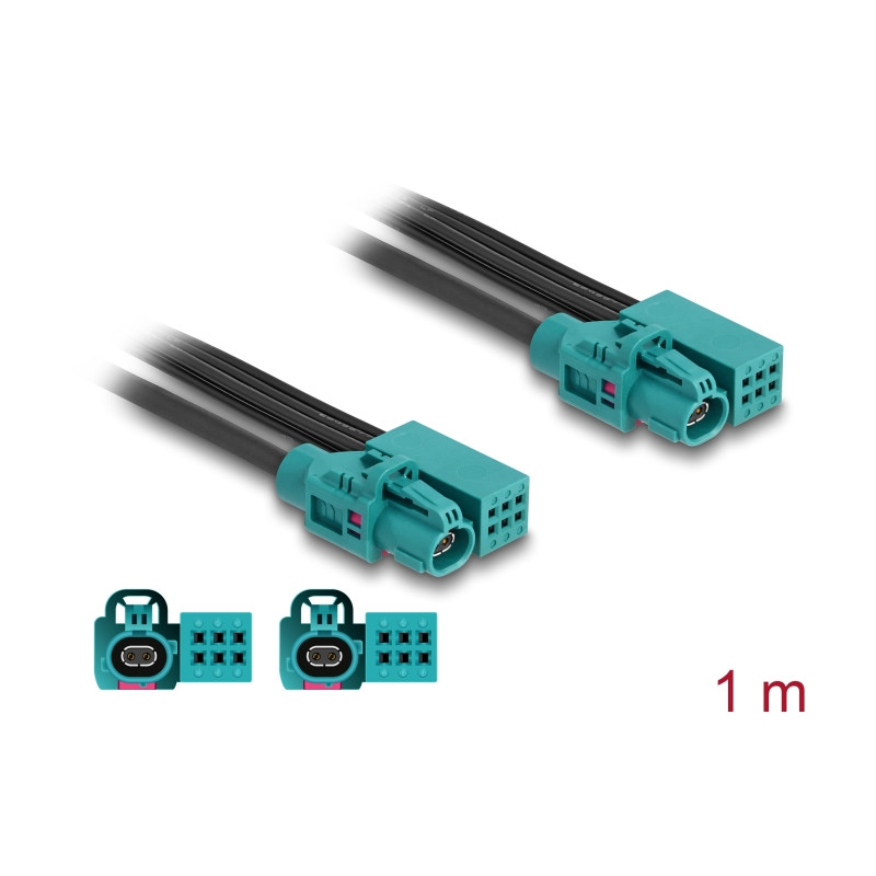 Delock Kabel Easy HighspeedData Z single + Powerpin Buchse zu Easy HighspeedData Z single + Powerpin Buchse 1 m
