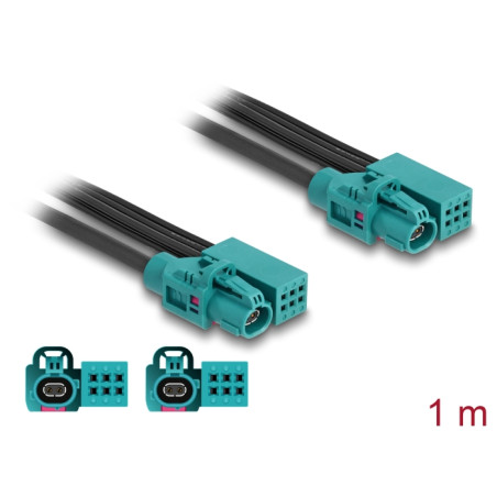 Delock Kabel Easy HighspeedData Z single + Powerpin Buchse zu Easy HighspeedData Z single + Powerpin Buchse 1 m