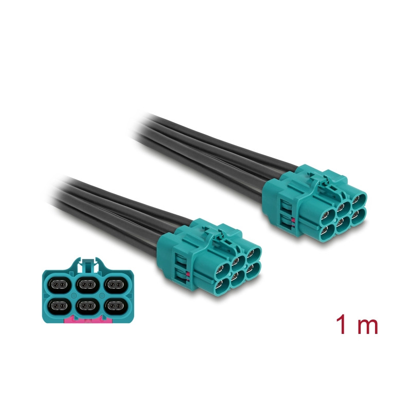 Delock Kabel Easy HighspeedData Z six Buchse zu Easy HighspeedData Z six Buchse 1 m