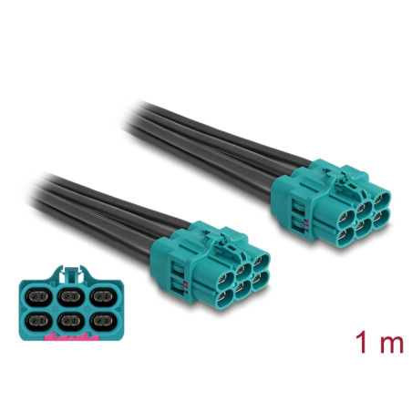 Delock Kabel Easy HighspeedData Z six Buchse zu Easy HighspeedData Z six Buchse 1 m