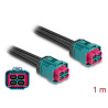 Delock Kabel Easy HighspeedData Z quad Buchse zu Easy HighspeedData Z quad Buchse 1 m IP67 Schutzart