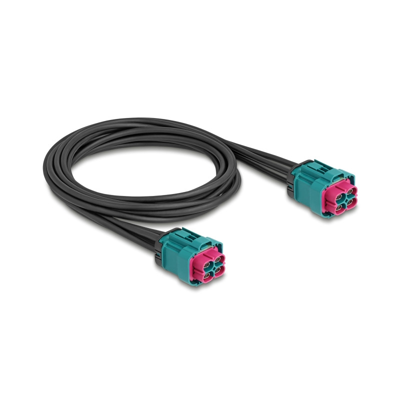 Delock Kabel Easy HighspeedData Z quad Buchse zu Easy HighspeedData Z quad Buchse 1 m IP67 Schutzart
