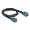Delock Kabel Easy HighspeedData Z quad Buchse zu Easy HighspeedData Z quad Buchse 1 m IP67 Schutzart