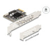 Delock PCI Express x1 Karte zu 1 x intern USB 5 Gbps Typ-E Key A und 1 x 19 Pin Pfostenstecker - Low Profile Formfaktor