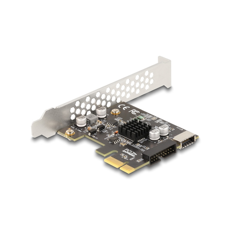 Delock PCI Express x1 Karte zu 1 x intern USB 5 Gbps Typ-E Key A und 1 x 19 Pin Pfostenstecker - Low Profile Formfaktor