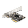 Delock PCI Express x1 Karte zu 1 x intern USB 5 Gbps Typ-E Key A und 1 x 19 Pin Pfostenstecker - Low Profile Formfaktor