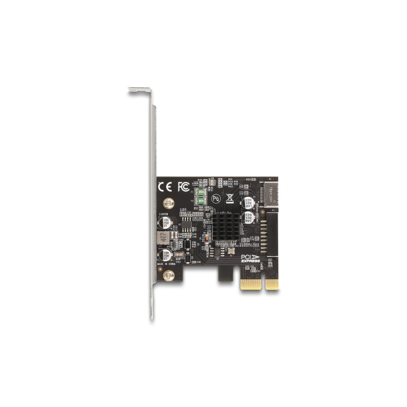 Delock PCI Express x1 Karte zu 1 x intern USB 5 Gbps Typ-E Key A und 1 x 19 Pin Pfostenstecker - Low Profile Formfaktor