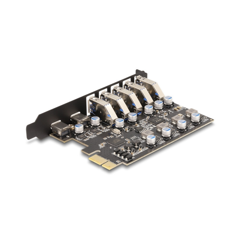 Delock USB 5 Gbps PCI Express x1 Karte zu 5 x extern Typ-A + 2 x extern USB Type-C™ Buchse