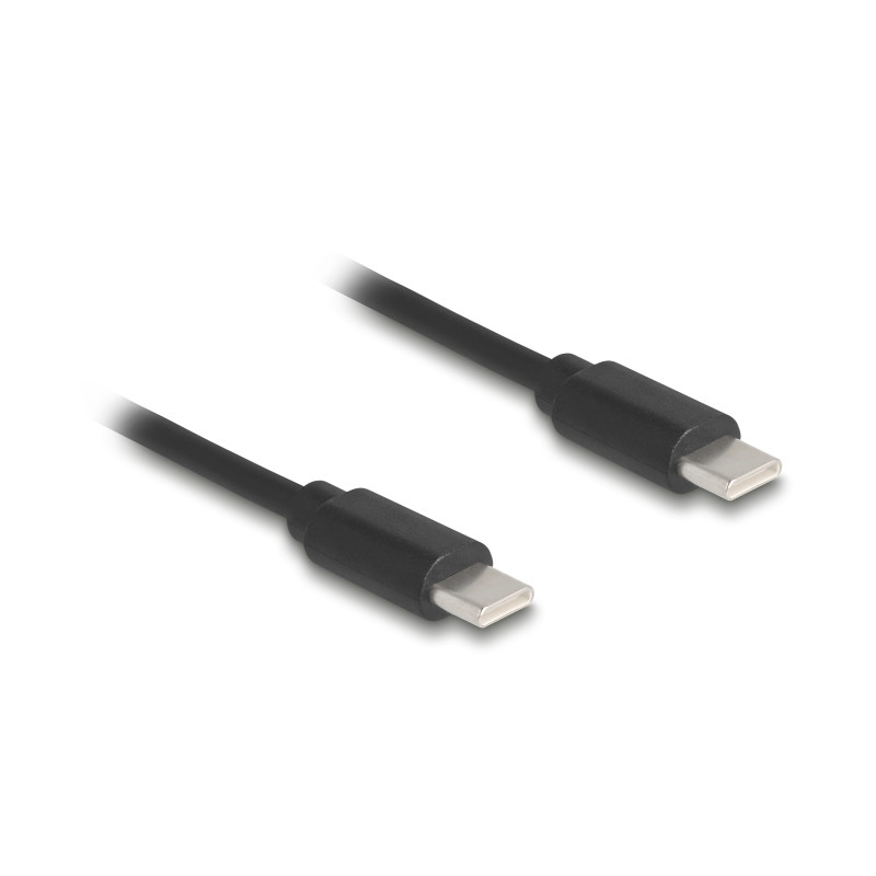Delock USB 2.0 Type-C™ Spiralkabel Stecker zu Stecker 0,45 m bis 0,75 m schwarz
