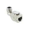 Delock Keystone Modul RJ45 Buchse zu LSA Cat.6A werkzeugfrei 90° winkelbar geschirmt für Kabeldurchmesser von 6,0 - 8,5 mm
