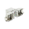 Delock Keystone Modul RJ45 Buchse zu LSA Cat.6A werkzeugfrei 90° winkelbar geschirmt für Kabeldurchmesser von 6,0 - 8,5 mm
